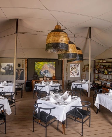 Escarpment Luxury Lodge dining