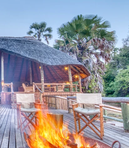 Katavi Lodges fireplace