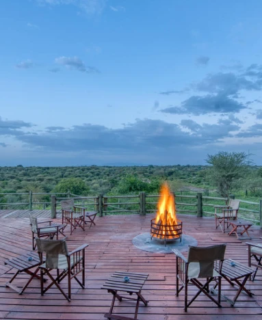 Mbali Mbali Tarangire River Camp fire